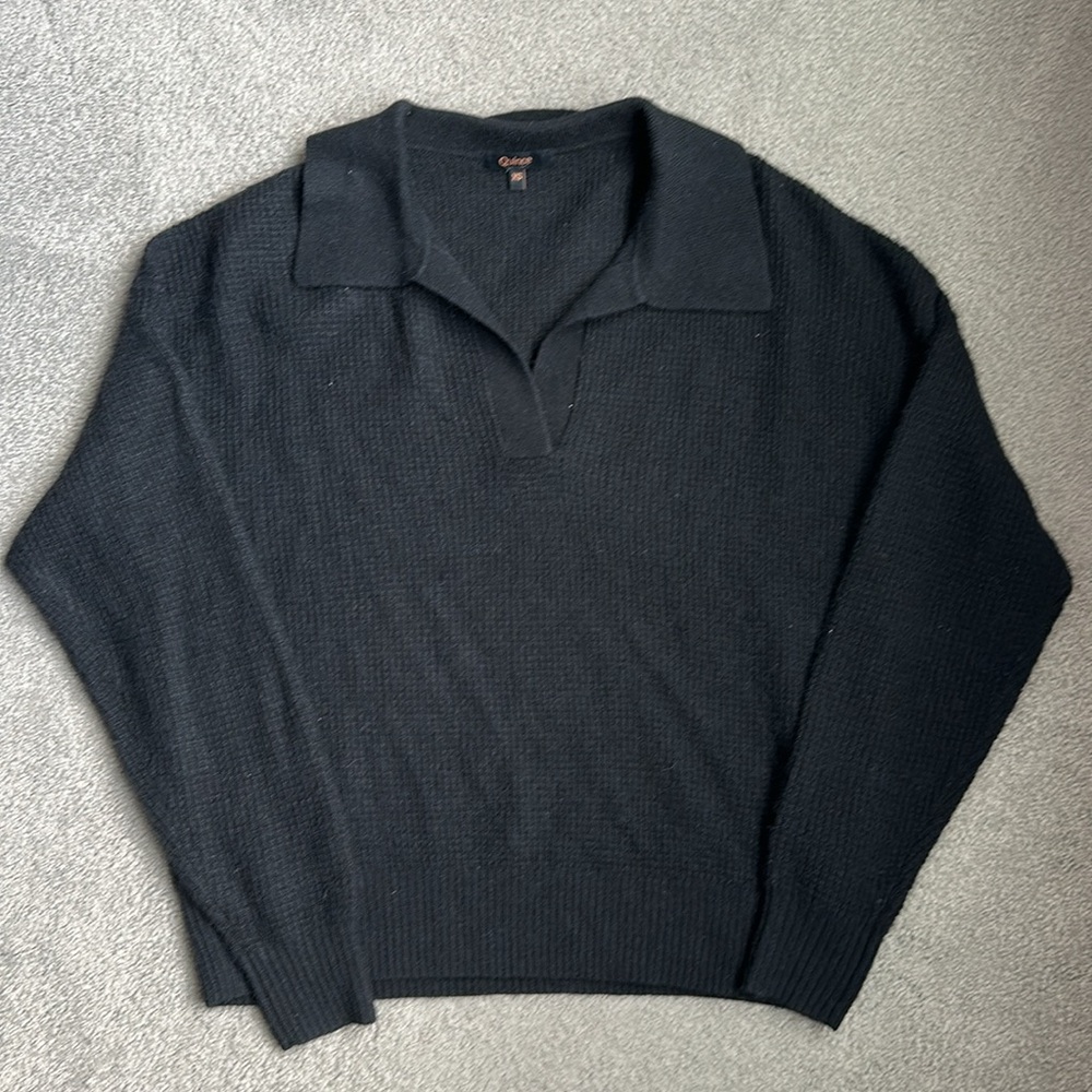 Quince Baby Alpaca-Wool Waffle Stitch Polo
Sweater in Black Size XS - Picture 5 of 7